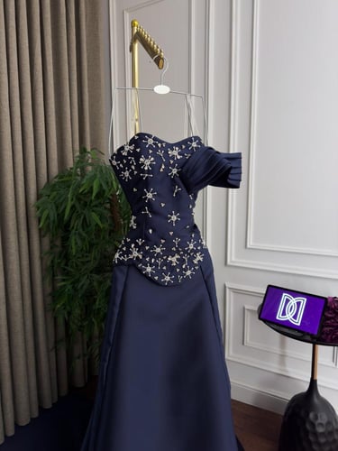 فستان سهره كحلي فخم