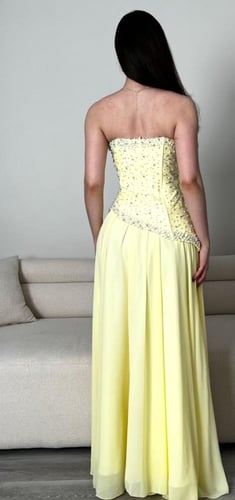 فستان سهره ليموني