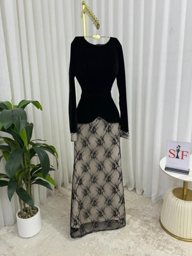 فستان سهره جوخ اسود