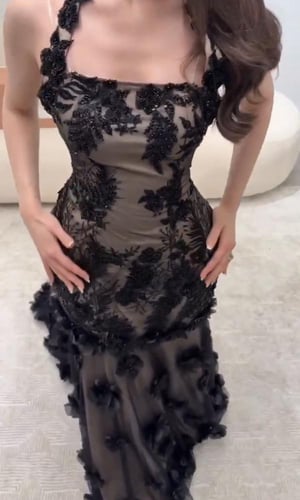 فستان سهره فخم الاميرة اسود