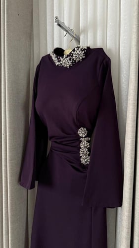 فستان سهره ليلكي ناعم