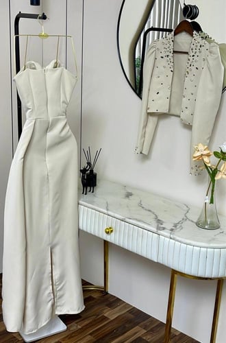 فستان سهره سكري ناعم