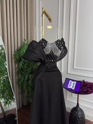 فستان سهره اسود فخم