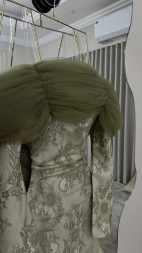 فستان سهره دانتيل فرنسي تيفاني