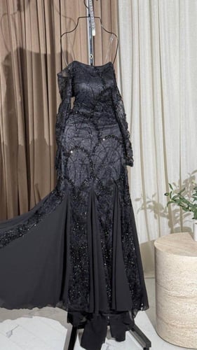 فستان سهره فخم اسود