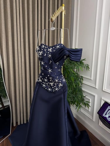 فستان سهره كحلي فخم