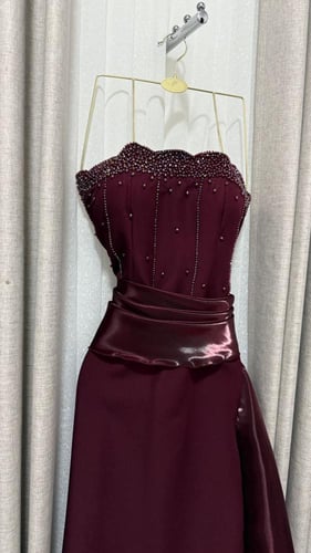 فستان سهره برغندي