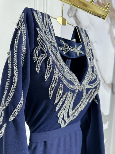 فستان سهره كحلي فخم