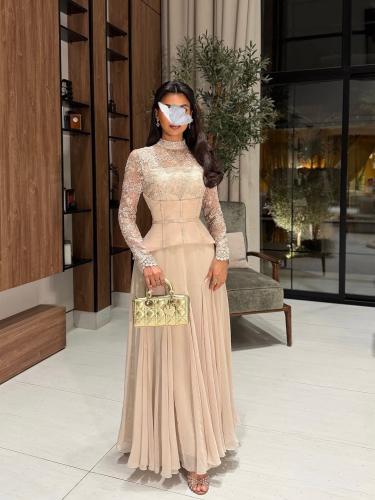 فستان سهره فخم بيج