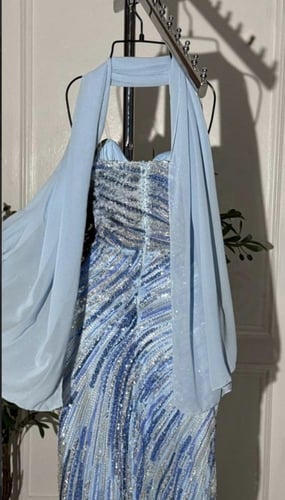 فستان سهره فخم سماوي