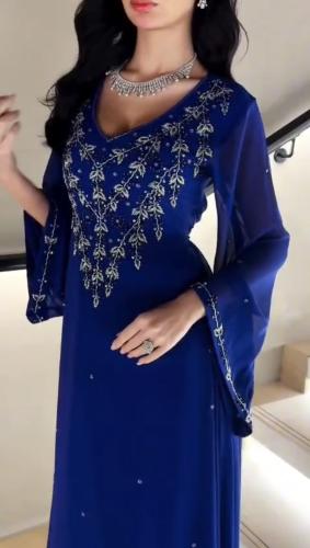 فستان سهره راقي ازرق