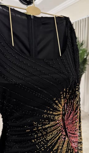 فستان سهره اسود ناعم وأنيق جدا