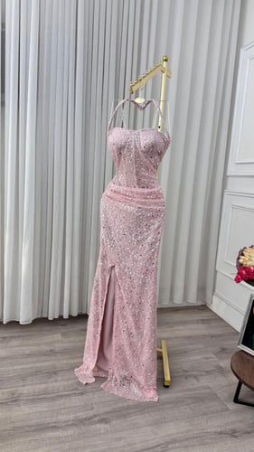 فستان سهره وردي نارين