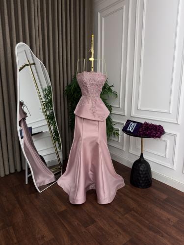 فستان سهره وردي فخم