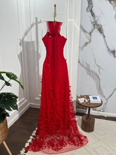 فستان سهره احمر راقي