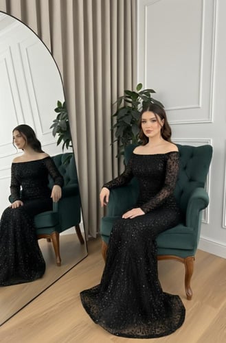 فستان سهره اسود فخم