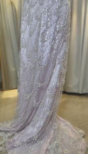 فستان سهره فخم وردي