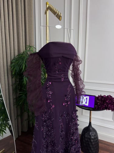 فستان سهره فخم بنفسجي