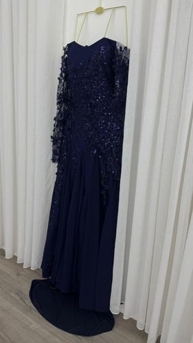 فستان سهره فخم كحلي