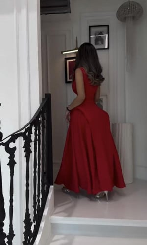 فستان سهره احمر راقي