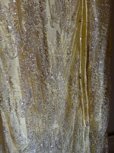 فستان سهره فخم ليموني