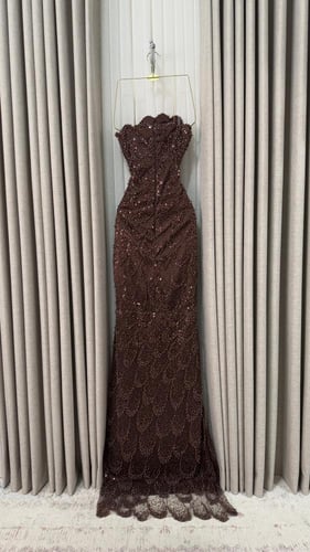 فستان سهره بني فخم