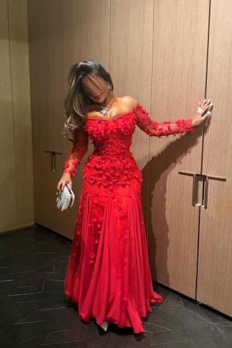 فستان سهره فخم احمر