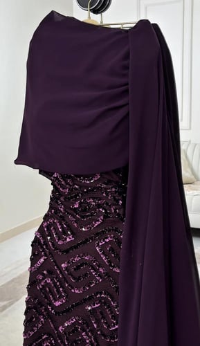 فستان سهره بنفسجي فخم