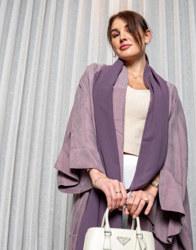 عباية نصف مشلح حرير مغسول هندي