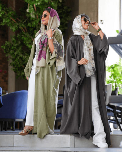 عباية نصف مشلح حرير مغسول هندي