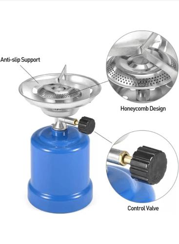 موقد غاز رحلات صغير متنقل - أزرق