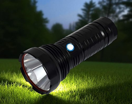 مصباح يدوي LED 360، مصباح تكتيكي مقاوم للماء مع حق...