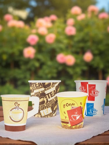 أكواب شاي ورقية - 7oz - 9oz - تعبئة 1000 كوب