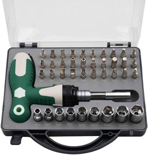 طقم مفكات براغي - بمقبض T بطول قابل للإطالة -41 قط...