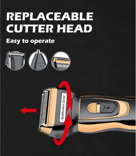 مكينة للقص والتشذيب 3 في 1 طراز YK-6559 أسود/ذهبي