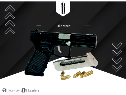 مسدس GLOCK حديد بالكامل مميز