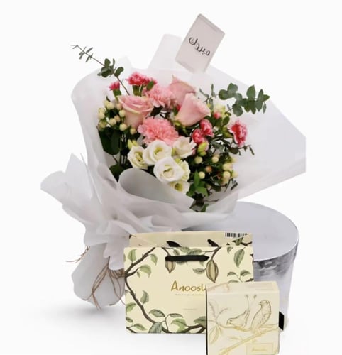 باقة تهاني والحب مع شوكلاته باتشي او فيريرو