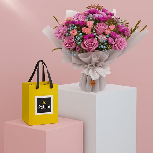 باقة حب مميزة مع شوكلاتة فيريرو او باتشي او البستا...