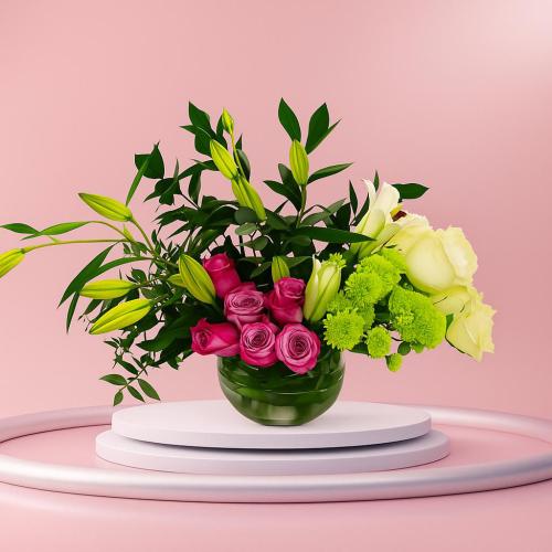 رذاذ الفرح / فازه ورد مزهرية فاخره