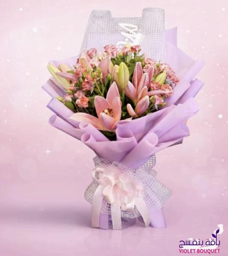 متعة مضاعفة – باقة ورد وردية وحمراء صغيرة مليئة با...