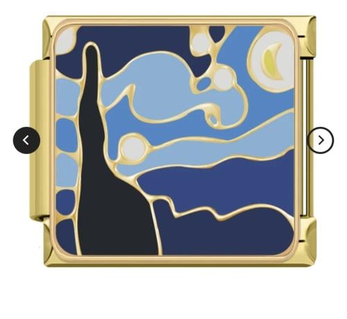 رسمة فان جوخ gold charm