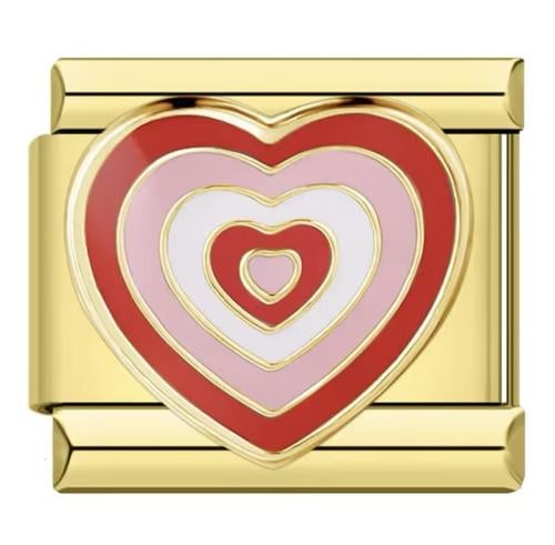 Gold red heart- قلب احمر تشارم ذهبي