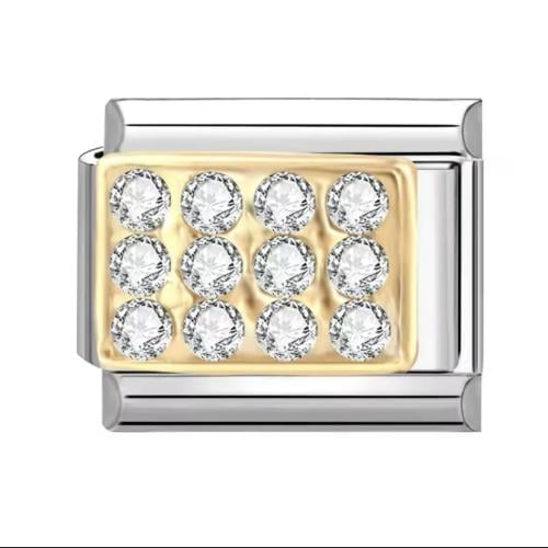 Gold crystal rectangle- مستطيل كرستال ذهبي