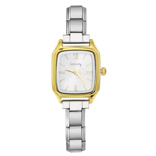 Mix square gold watch