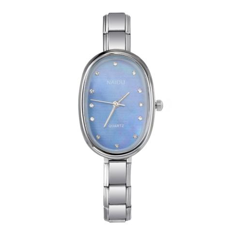 Oval blue watch