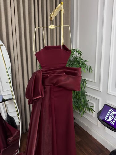 فستان سهره مطرز انيق عودي