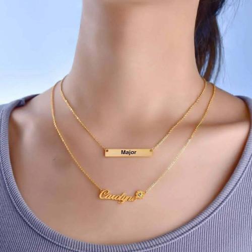 سلسال بالاسم مطلي باللذهب