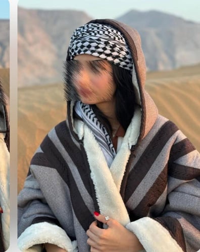 فروة نسائيه شتويه جوخ رمادي