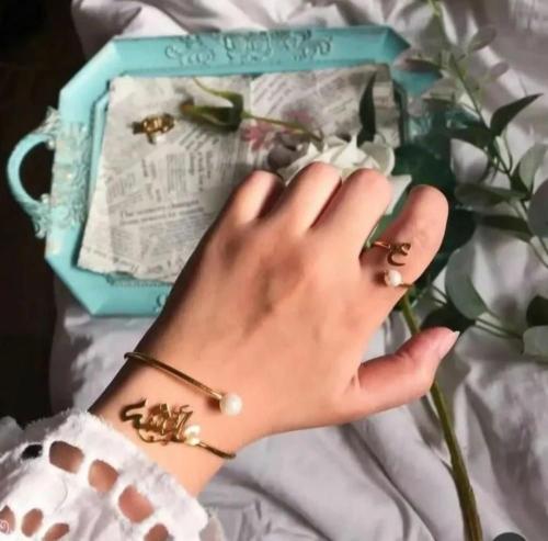 اسواره معى الخاتم مطلي بالذهب عيار 21