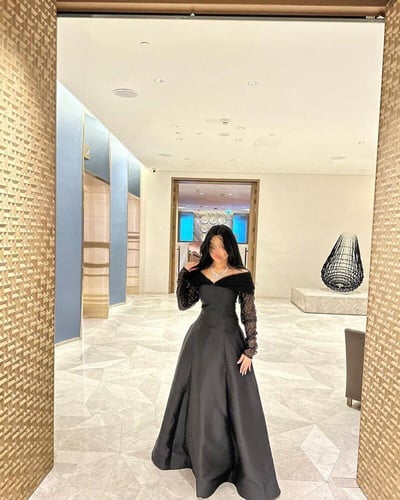 فستان سهره ميكادو انيق باكمام شك